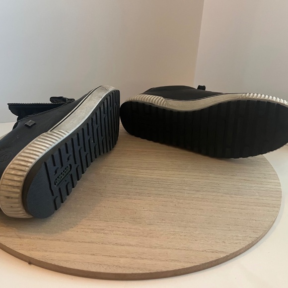 Remonte Soft Black Leather Sneakers Shoes Women’s Size 44 Comfort Casual Zip - Picture 6 of 8